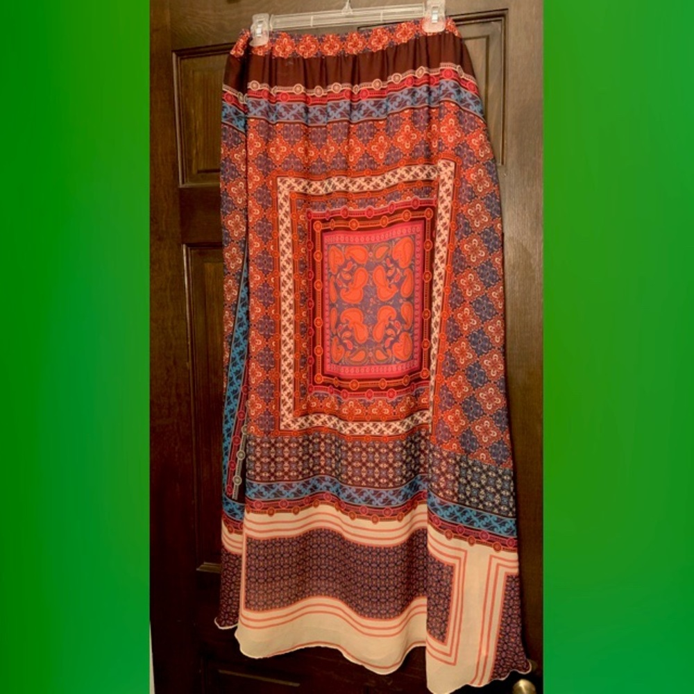 Multi-colored maxi skirt